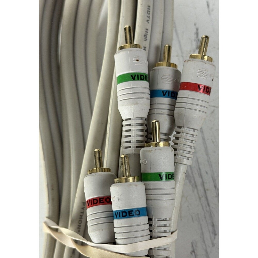 Python Stereo Audio & Component Video Cable RCA HDTV High Resolution 6 ft - Picture 4 of 5
